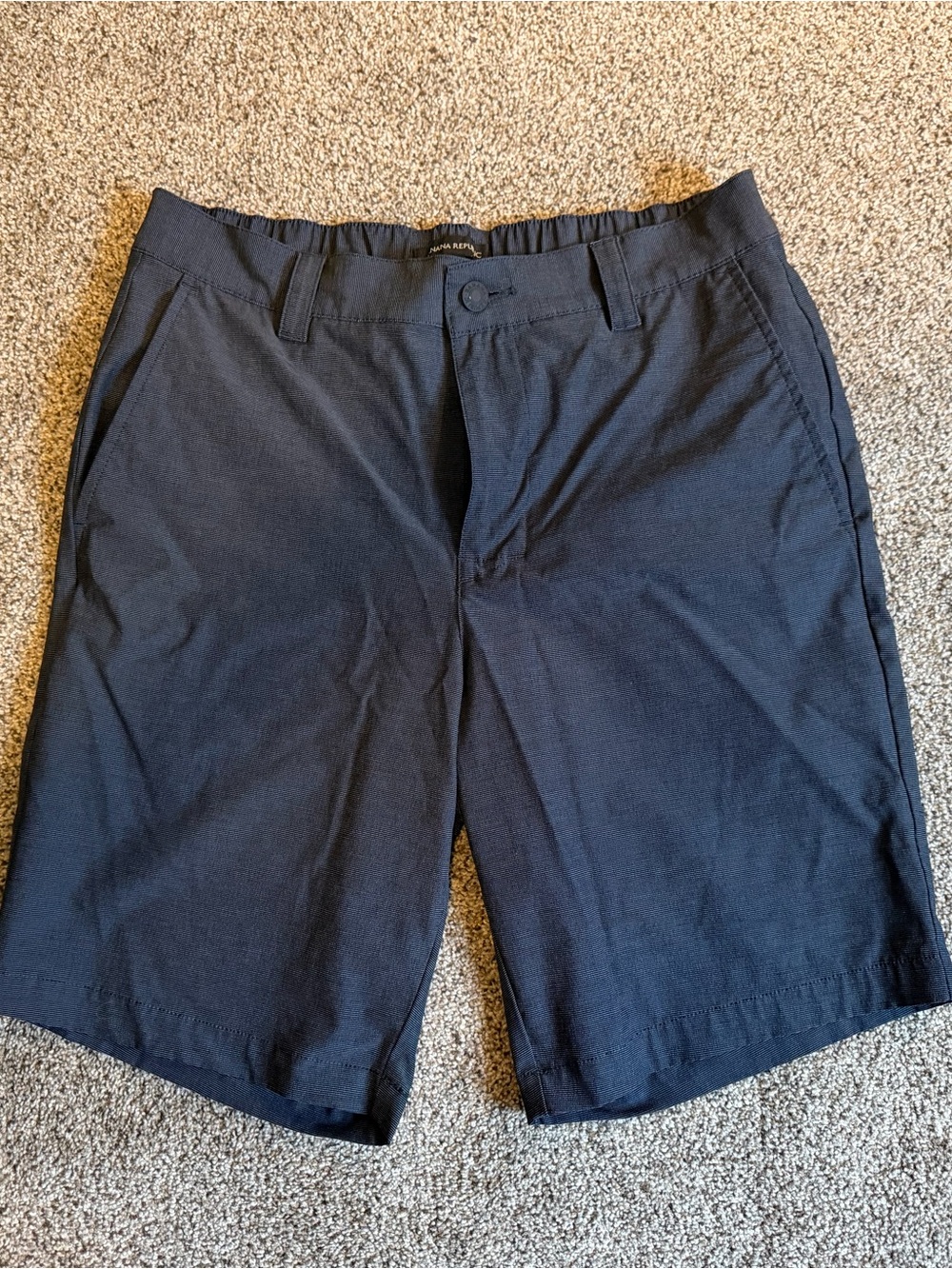 Banana Republic Men's Dark Blue Flat Front Shorts